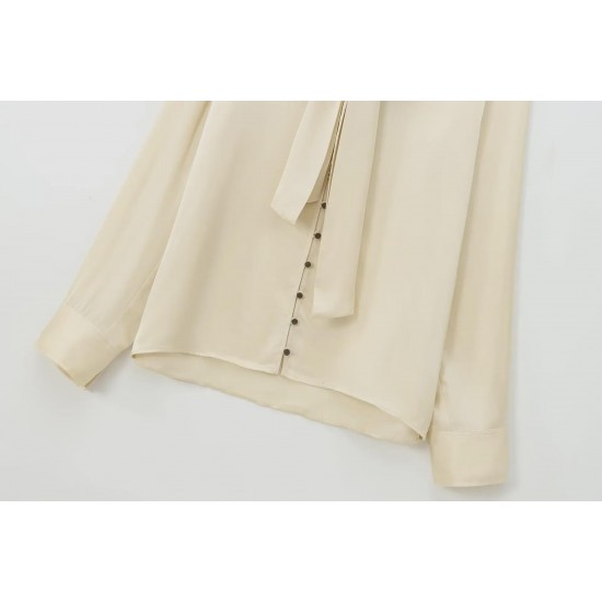 Casual Silk Shirt in Neutral