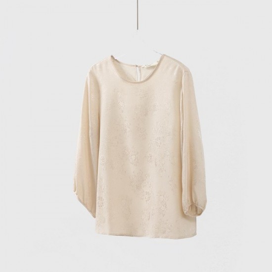 Neat Silk Shirt in Neutral
