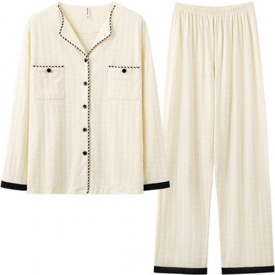 Office Ready Cotton Homewear Set in Neutral